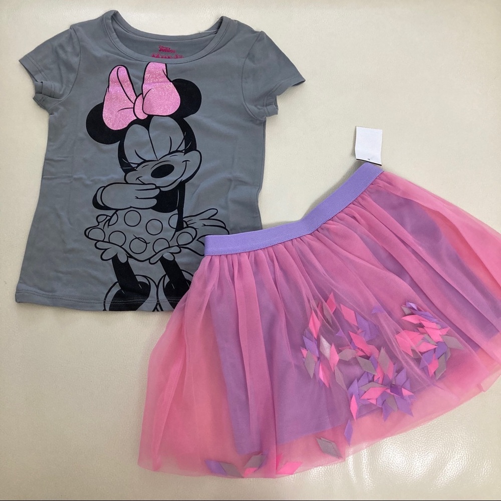 Disney Minnie Mouse Cute Tutu Skirt Set - Picture 1 of 6